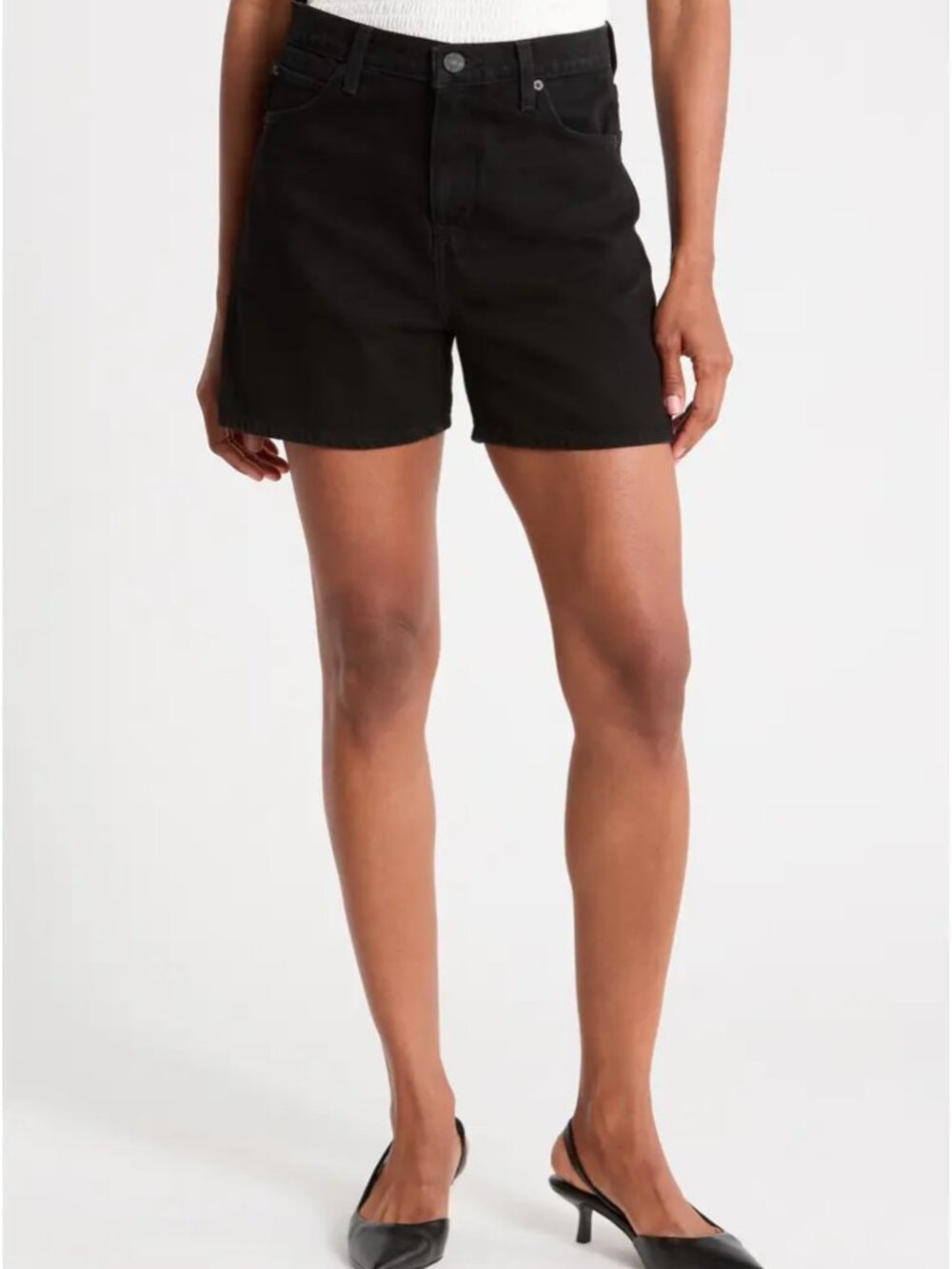 FRAME The Easy High Waist Denim Shorts